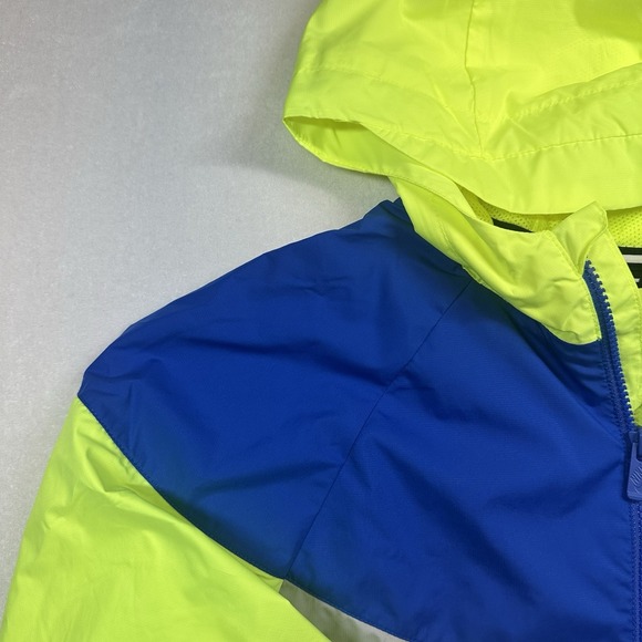 Vintage Nike Windbreaker Jacket XL Gray Blue Volt Just Do It Colorblock Hooded - Picture 4 of 15